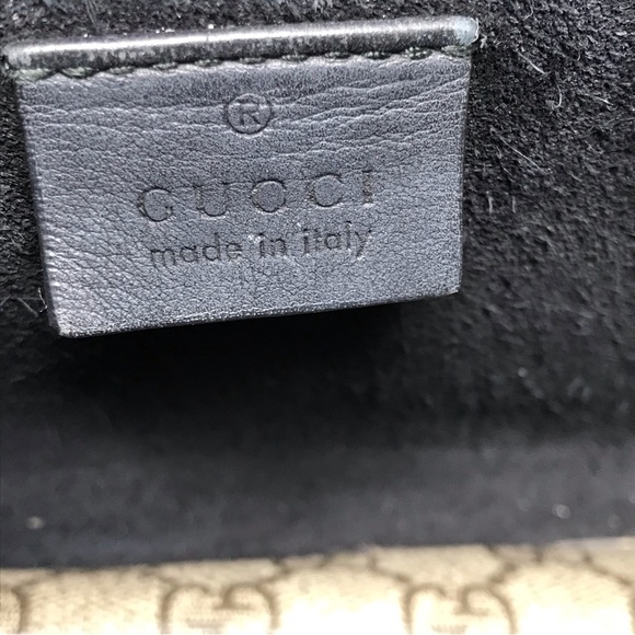 Authentic GUCCI GG Supreme Monogram Small Dionysus Bag Beige Ebony Black - Picture 5 of 16